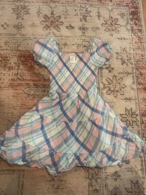 Gymboree Pastel Plaid Dress in Blue, Pink, Yellow